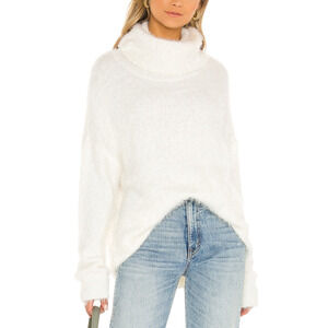 Show Me Your Mumu 'Fatima' White Turtleneck Sweater Size M